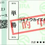 日曜中山1Ｒ　3歳未勝利　予想　～3連複24.8倍的中！～