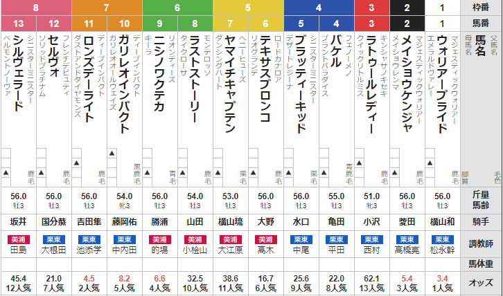 土曜札幌２Ｒ　3歳未勝利　予想