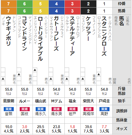 土曜東京11R サウジアラビアロイヤルカップ 予想