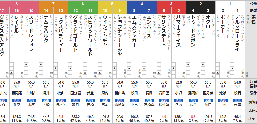 土曜阪神3R 2歳未勝利 予想