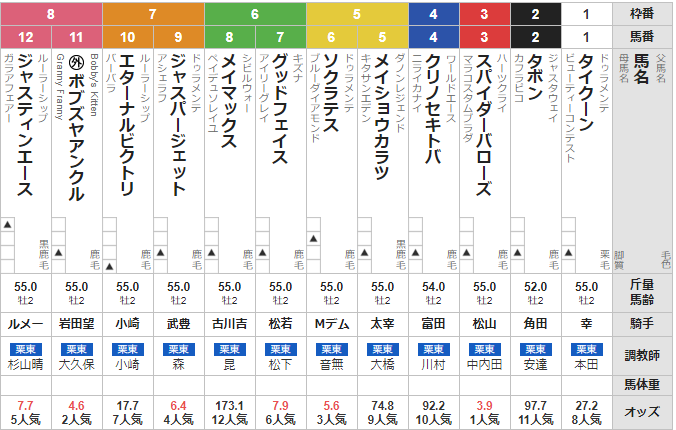 日曜阪神4R 2歳未勝利 予想