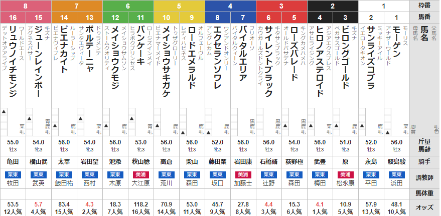 日曜阪神3R 3歳未勝利 予想