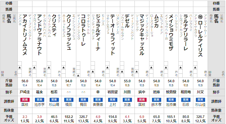 阪神牝馬S 2022 出走馬全頭分析