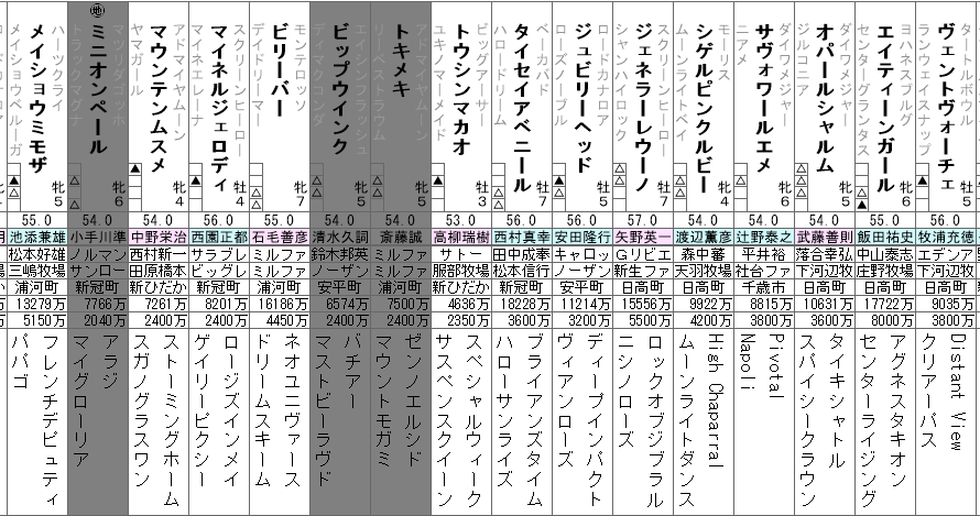 キーンランドカップ 2022 出走馬全頭分析(想定除外&賞金下位の馬は除きます)