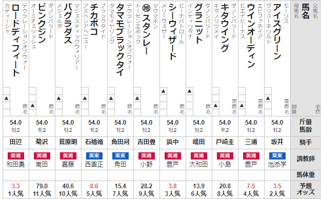 新潟2歳S 2022 出走馬全頭分析
