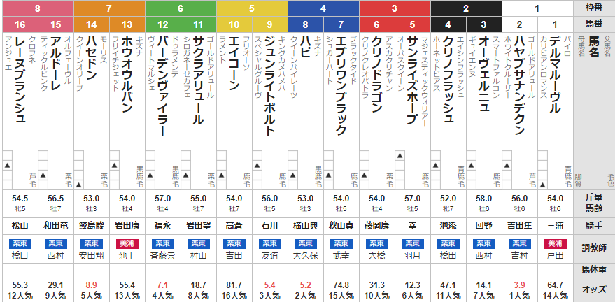 土曜中京11R シリウスS 予想
