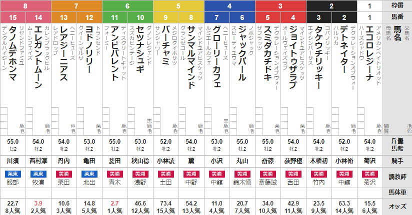 日曜新潟5R メイクデビュー新潟 予想