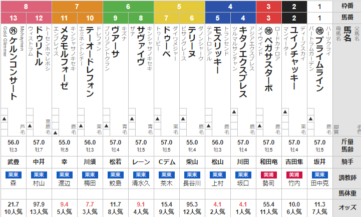 日曜阪神12R ドンカスターC 予想