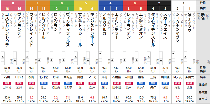 中山11R ディセンバーS 予想
