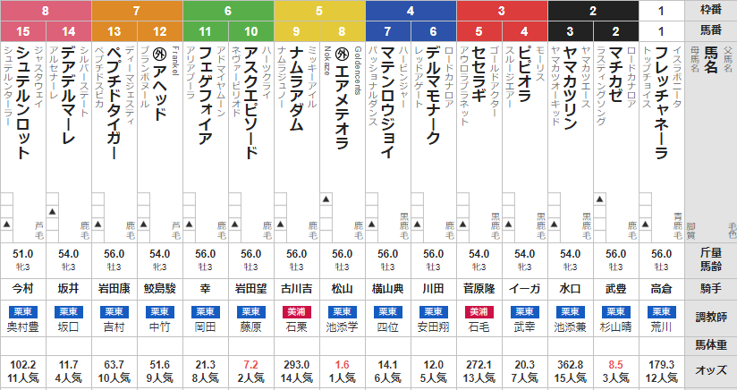 土曜中京5R 3歳未勝利 予想