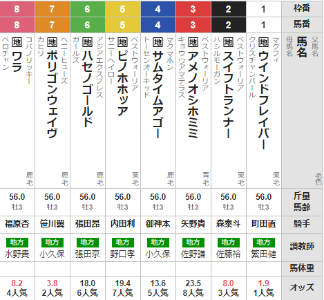 水曜浦和11R ニューイヤーカップ 予想