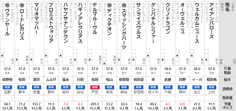 東海ステークス 出走馬全頭分析