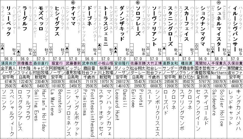 中山記念2023 出走馬全頭分析