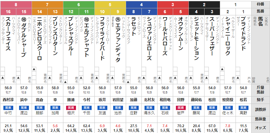 日曜阪神11R 大阪城ステークス 予想