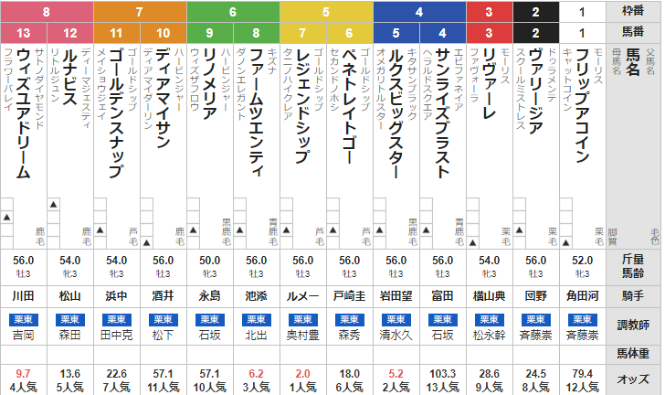 日曜阪神4R 3歳未勝利 予想 ~単複的中~