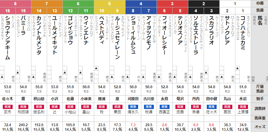 土曜福島5R 3歳未勝利 予想