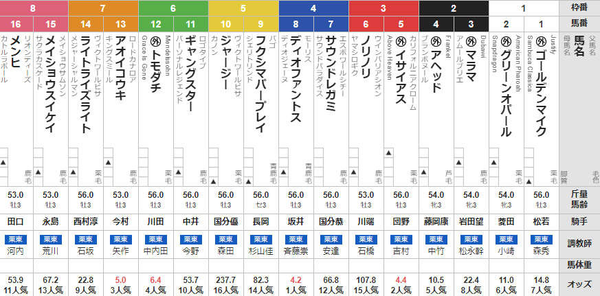 土曜阪神4R 3歳未勝利 予想