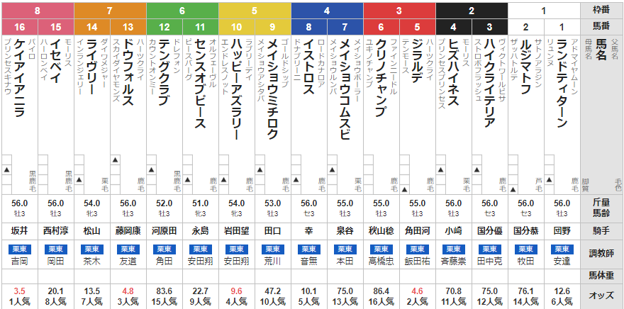 土曜阪神6R 3歳未勝利 予想