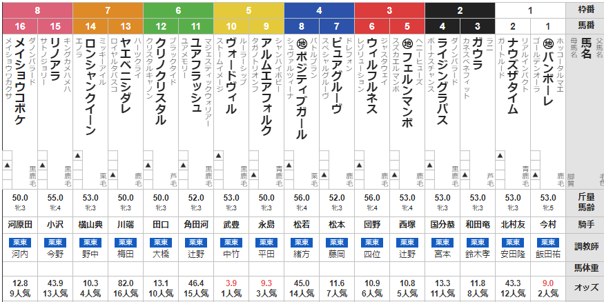 月曜阪神6R 3歳上1勝クラス 予想