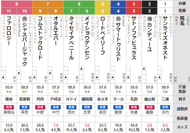 日曜中山11R ラピスラズリS 予想