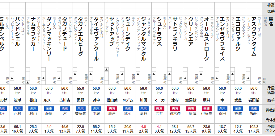 朝日杯FS 2023 出走馬全頭分析