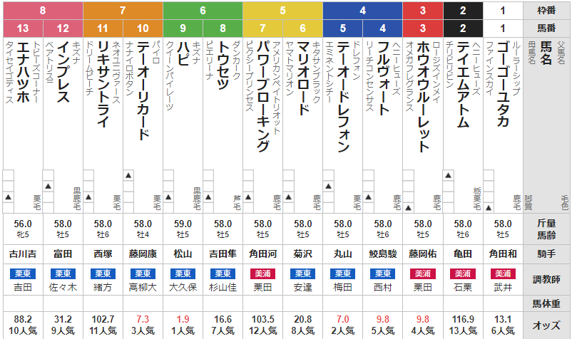 日曜中京11R 名古屋城ステークス　予想  ～3連単173.4倍万馬券的中！～