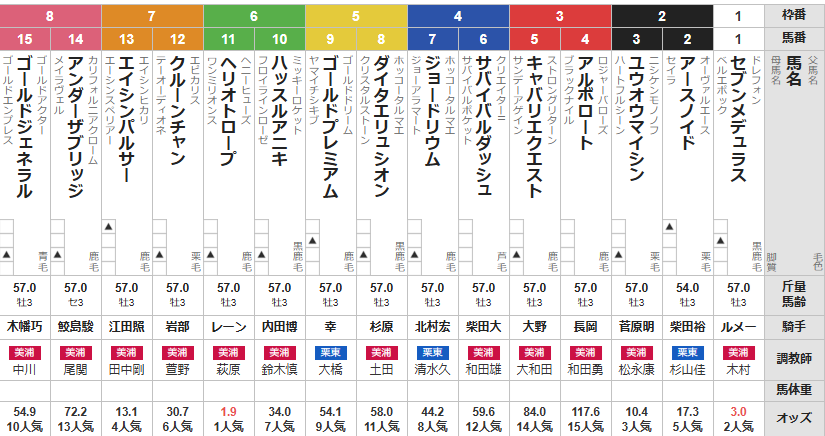 土曜東京 3R 3歳未勝利 予想 ~出資馬が走ります~