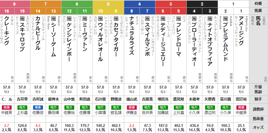 水曜大井11R 東京ダービー 予想~3連複32.5倍的中~